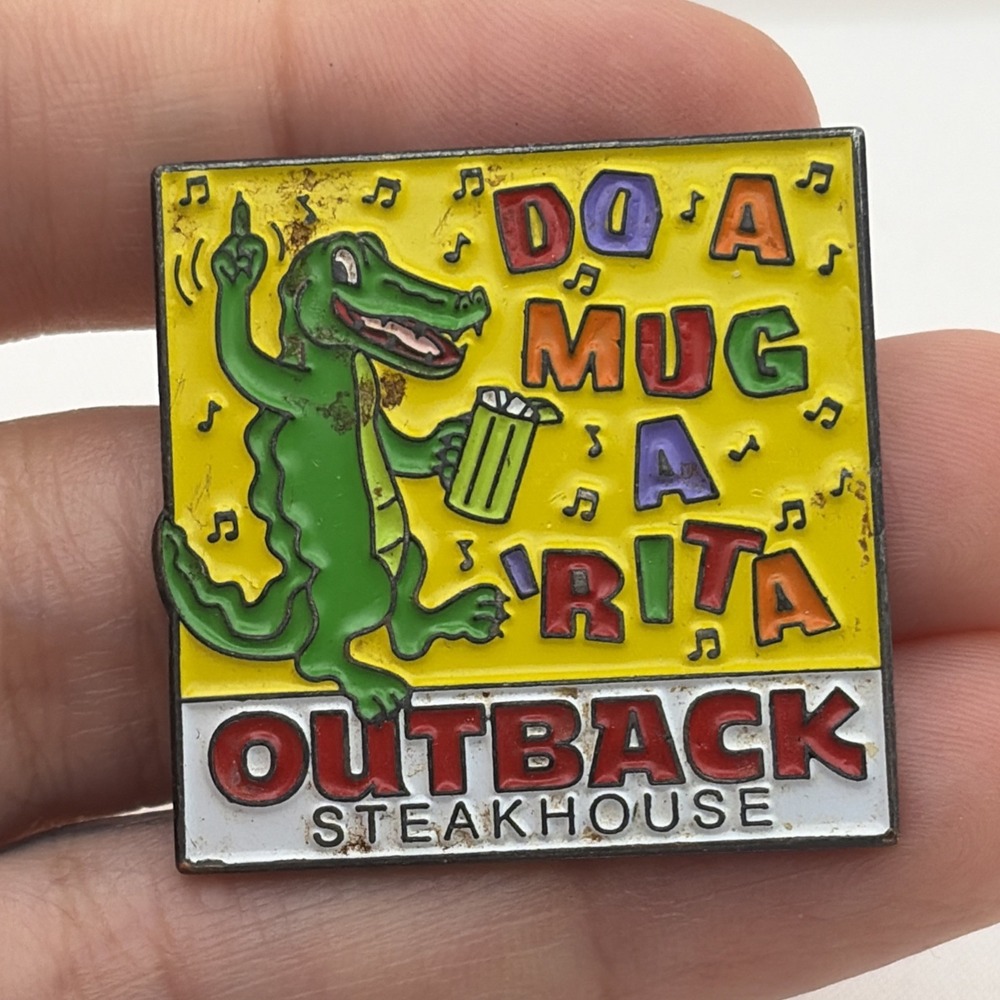 Outback Steakhouse Do A Mug A Rite Crocodile Margarita Party Lapel Hat Pin